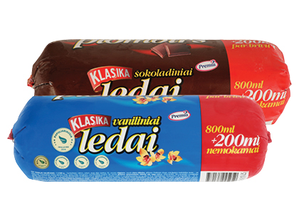 Valgomieji ledai; plombyras KLASIKA*