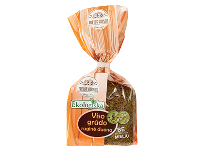 Ekologiška visų grūdo dalių ruginė duona TREJOS GIRNOS*