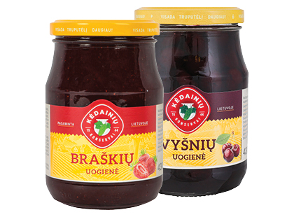 KĖDAINIŲ KONSERVŲ FABRIKO braškių; vyšnių uogienė*