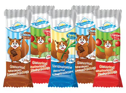 Glaistytas varškės desertas HOMMIKU*, 3 rūšių, 24,7–28 % rieb.