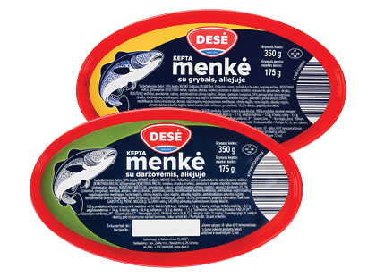 Aliejuje keptos menkės su daržovėmis; su grybais DESĖ*