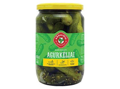KĖDAINIŲ KONSERVŲ FABRIKO marinuoti agurkėliai, 660 g KĖDAINIŲ KONSERVŲ FABRIKO marinuoti agurkėliai, 660 g