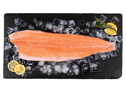 Šviežia atlantinių lašišų filė su oda, 1 kg