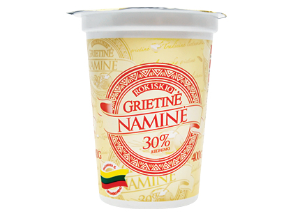 ROKIŠKIO NAMINĖ grietinė, 30 % rieb., 400 g
