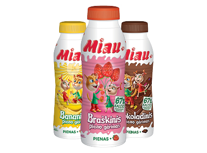 Pieno gėrimas MIAU*, 3 rūšių