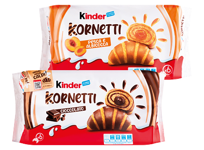 Kruasanai KINDER KORNETTI*, 2 rūšių