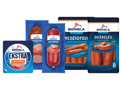 BIOVELOS karštai rūkytoms dešroms ir dešrelėms*