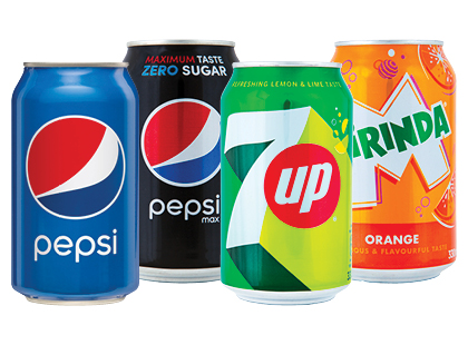 Gazuotas gėrimas PEPSI; PEPSI MAX; 7UP; MIRINDA*