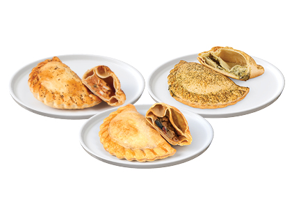 Empanada su darž. ir višt.; jaut, ir kiaušiniais; varške ir špinatais*