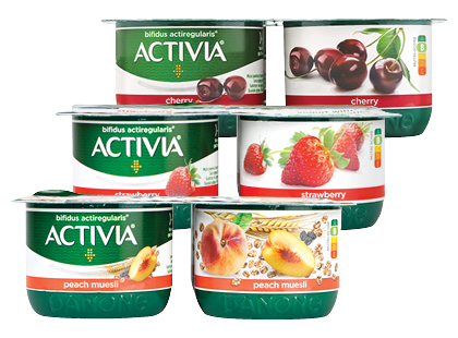 Valgomasis jogurtas ACTIVIA*, 3 rūšių, 2,6–2,9 % rieb.