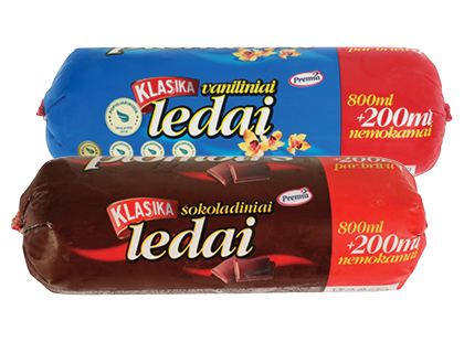 Valgomieji ledai; plombyras KLASIKA*