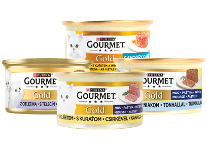 Konservuotas visavertis kačių ėdalas GOURMET GOLD*