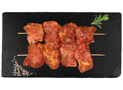 Maxima – akcija / nuolaida: Kiaulienos sprandinės šašlykas raudonojo vyno acto marinate*, sveriamas, 1 kg