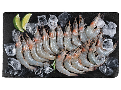 Maxima – akcija / nuolaida: Atšildytos nevirtos baltakojės blyškiosios krevetės*, 1 kg