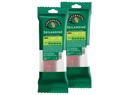 Maxima – akcija / nuolaida: KREKENAVOS šaltai rūkyta SKILANDINĖ dešra*, a. r., 2 vnt. × 350 g
