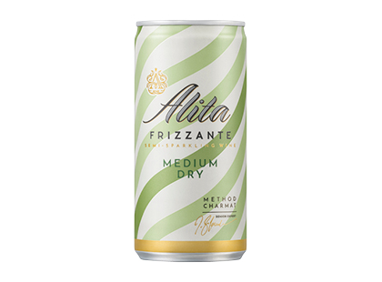 Pusiau putojantis baltasis sausas vynas ALITA FRIZZANTE