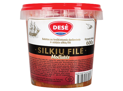Salotos su trošk. daržovėmis ir sūd. silkių filė DESĖ MOČIUTĖS*
