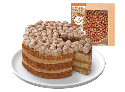 Karamelinis tortas su lazdynų riešutais*