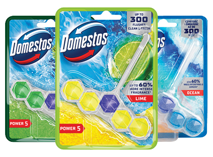 WC valiklis-gaiviklis DOMESTOS POWER 5*