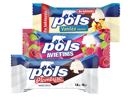 Glaistytas varškės sūrelis POLS*, 9 rūšių, 21,1–23,6 % rieb.