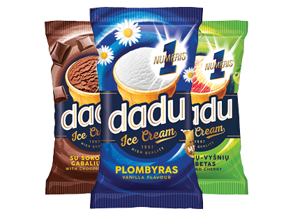 Valgomieji ledai; šerbetas puodelyje DADU*