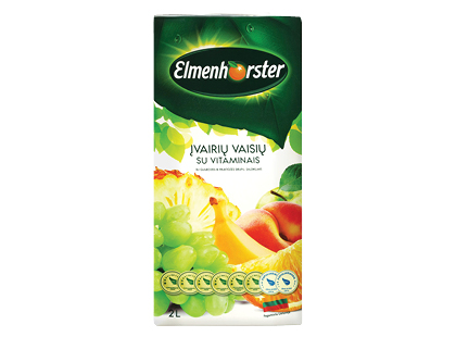 Įvairių vaisių sulčių gėrimas ELMENHORSTER su vitaminais*