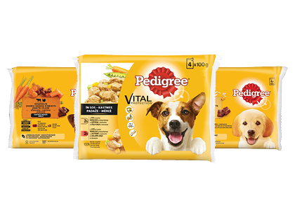 Konservuotas šunų ėdalas PEDIGREE*, 3 rūšių