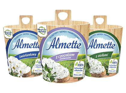 Tepamasis varškės sūris ALMETTE*, 3 rūšių