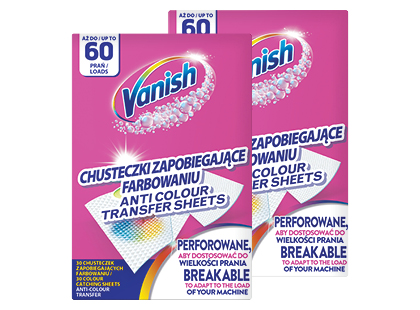 Skalbiamosios servetėlės VANISH nuo nusidažymo*