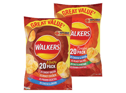 Bulvių traškučiai WALKERS MEATY*, 2 rūšių