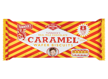 Vafliniai batonėliai su karamelės įdaru TUNNOCK’S*