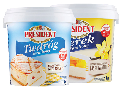 Varškė PRESIDENT*, 2 rūšių