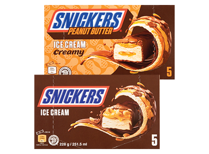 Valgomieji ledai SNICKERS; SNICKERS CREAMY*