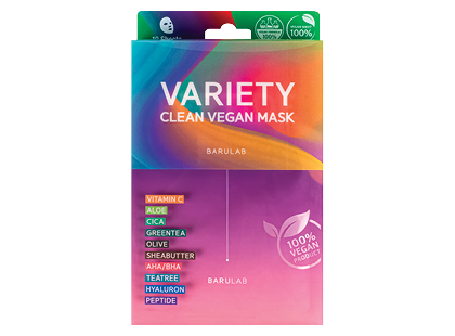 Lakštinių veido kaukių rinkinys BARULAB THE CLEAN VARIETY*