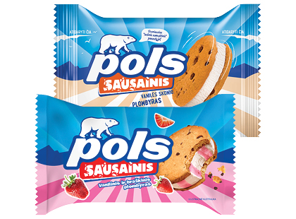 Valgomieji ledai POLS su sausainiais*
