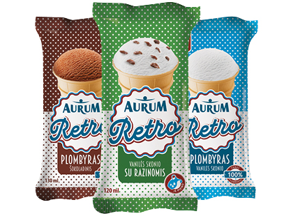 Valgomieji ledai puodelyje AURUM RETRO*
