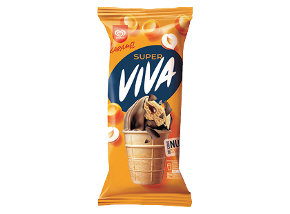 Karameliniai valgomieji ledai puodelyje SUPER VIVA*