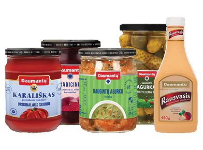 DAUMANTŲ padažams ir konservuotai produkcijai*