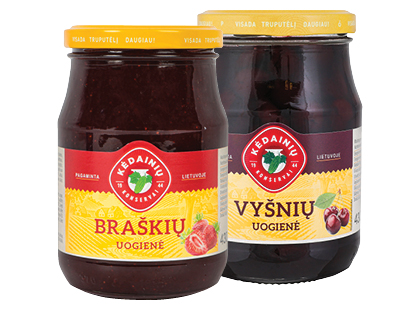 KĖDAINIŲ KONSERVŲ FABRIKO braškių; vyšnių uogienė*