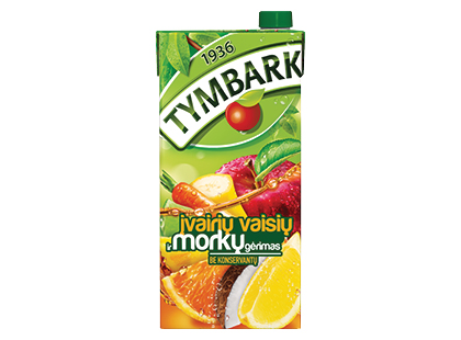 Įvairių vaisių ir morkų sulčių gėrimas TYMBARK*