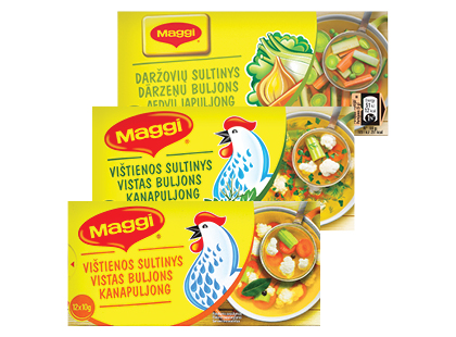 Vištienos; daržovių sultinio kubeliai MAGGI*