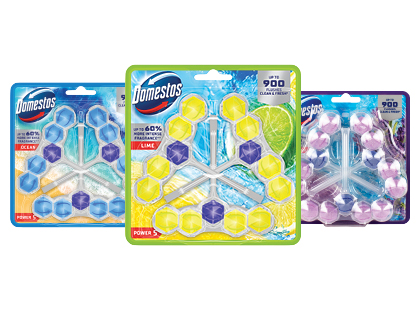Tualeto gaiviklis ir valiklis DOMESTOS POWER 5*