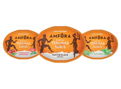 Tepamasis sūris AMFORA*, 3 rūšių