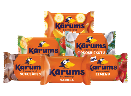 Glaistytas varškės sūrelis KARUMS*, 11 rūšių, 22,5–23,5 % rieb.