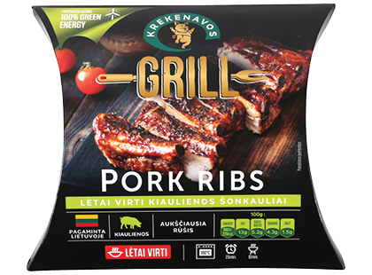 Lėtai virti marinuoti kiaulienos šonkauliai KREKENAVOS GRILL*