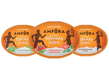 Tepamasis sūris AMFORA*, 3 rūšių