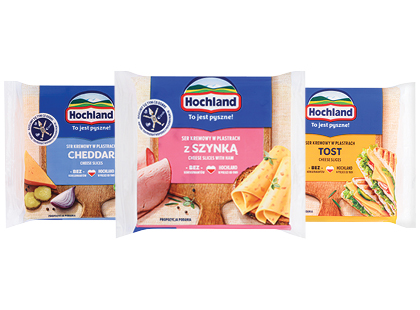 Lydytas sūris riekelėmis HOCHLAND*, 3 rūšių