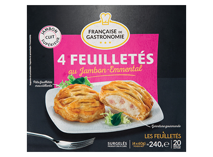 Šald. bandelės su kumpiu ir švedišku sūriu FRANCAISE DE GASTRONOMIE*