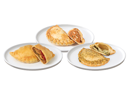 Empanada su jautiena ir kiauš.; daržov. ir višt.; varške ir špinatais*