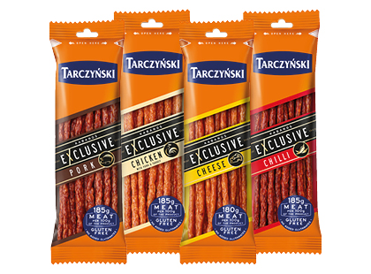 Karštai rūkytos dešrelės TARCZYNSKI KABANOSI*, 4 rūšių